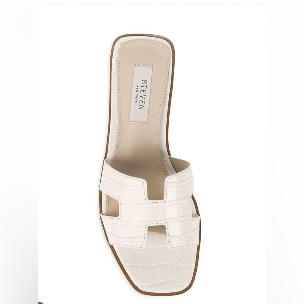 COPY - Steve madden hayden white croc sandals